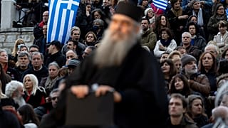 Egyházi szervezésű tiltakozás a melegházasság ellen. Athén. 2024.02.11.