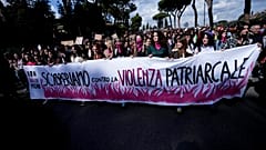 Demonstration am Weltfrauentag in Rom 