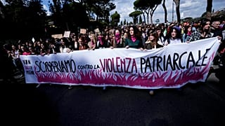 Demonstration am Weltfrauentag in Rom