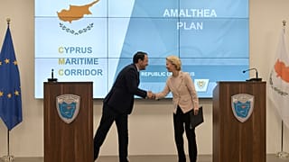Глава Еврокомиссии Урсула фон дер Ляйен на Кипре.