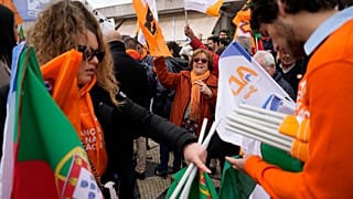 Des soutiens du Parti social démocrate (PSD) portugais
