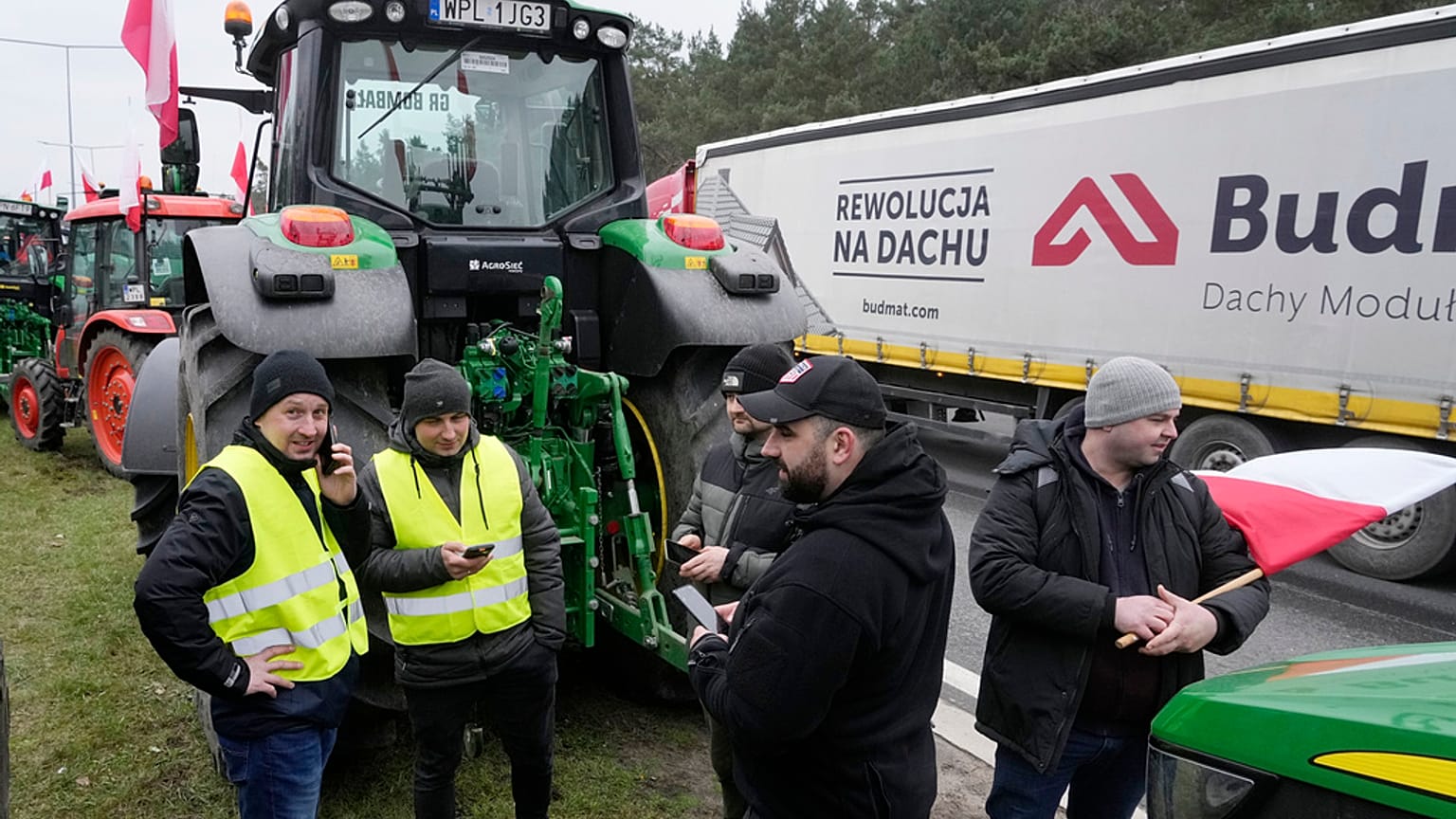 Protesta de agricultores polacos.