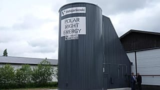 The sand inside the silo at Vatajankoski power plant in Kankaanpää can store heat at around 500C for several months.