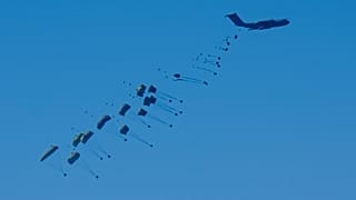 Hilfslieferungen für die Menschen aus Gaza aus der Luft