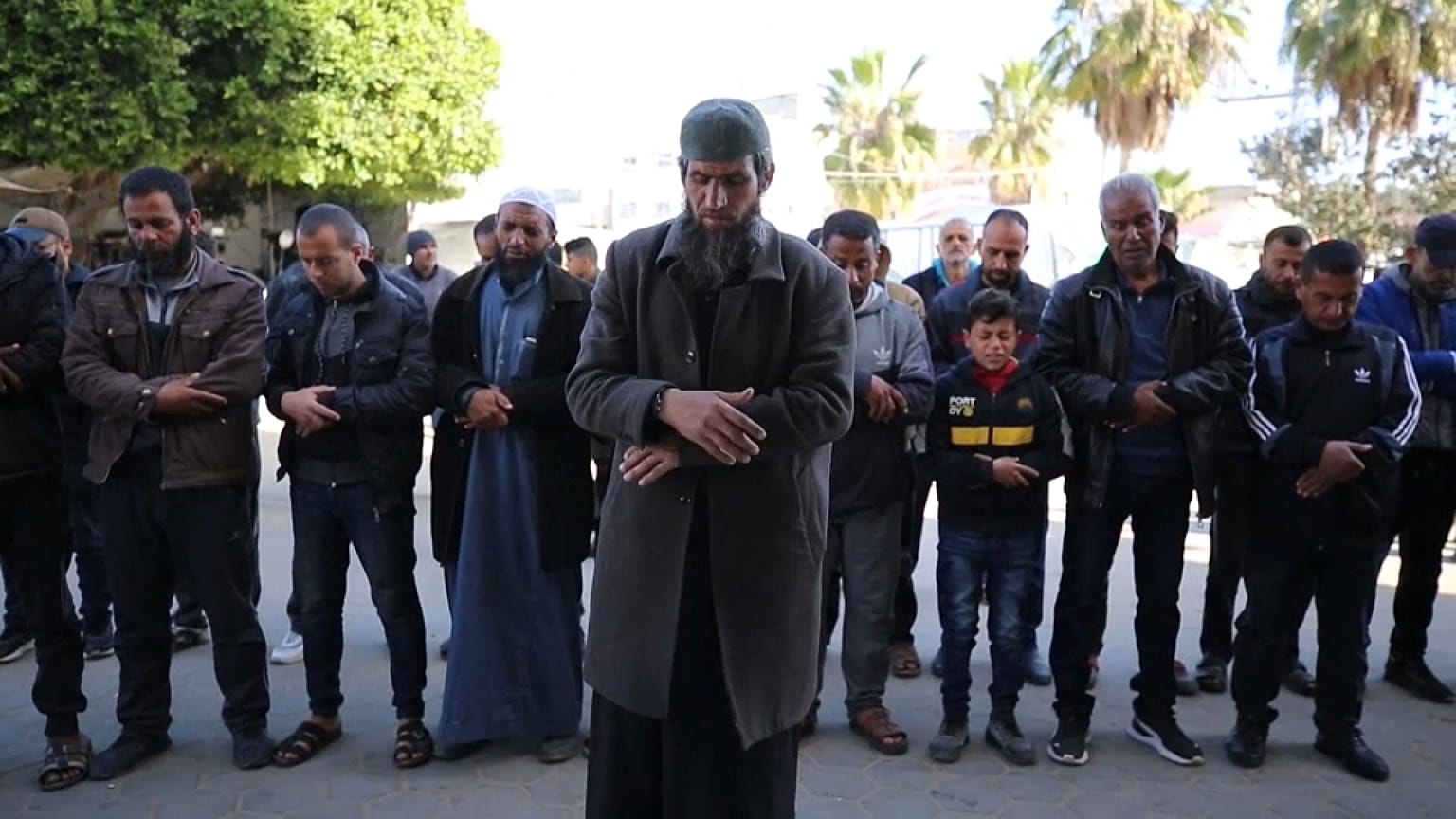 صلاة الجنازة على أرواح ضحايا في غزة. 2024/03/10