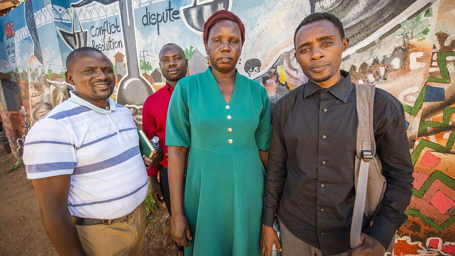 Un gruppo di rifugiati a Kampala, la capitale dell'Uganda