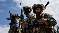 Μαχητές του σώματος Ρώσων εθελοντών του ουκρανικού στρατού - φώτο αρχείου