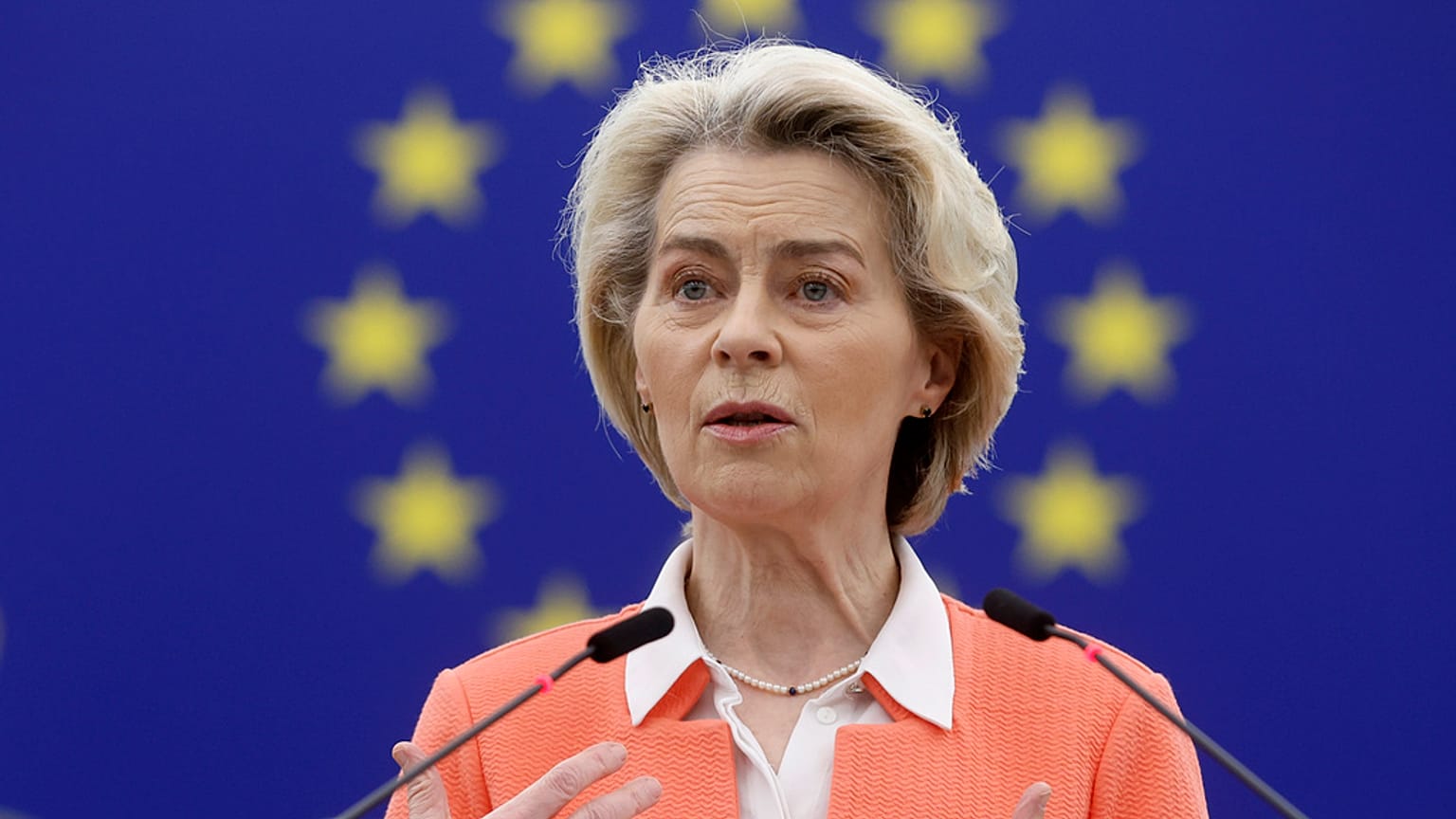 La presidente della Commissione Ue Ursula von der Leyen