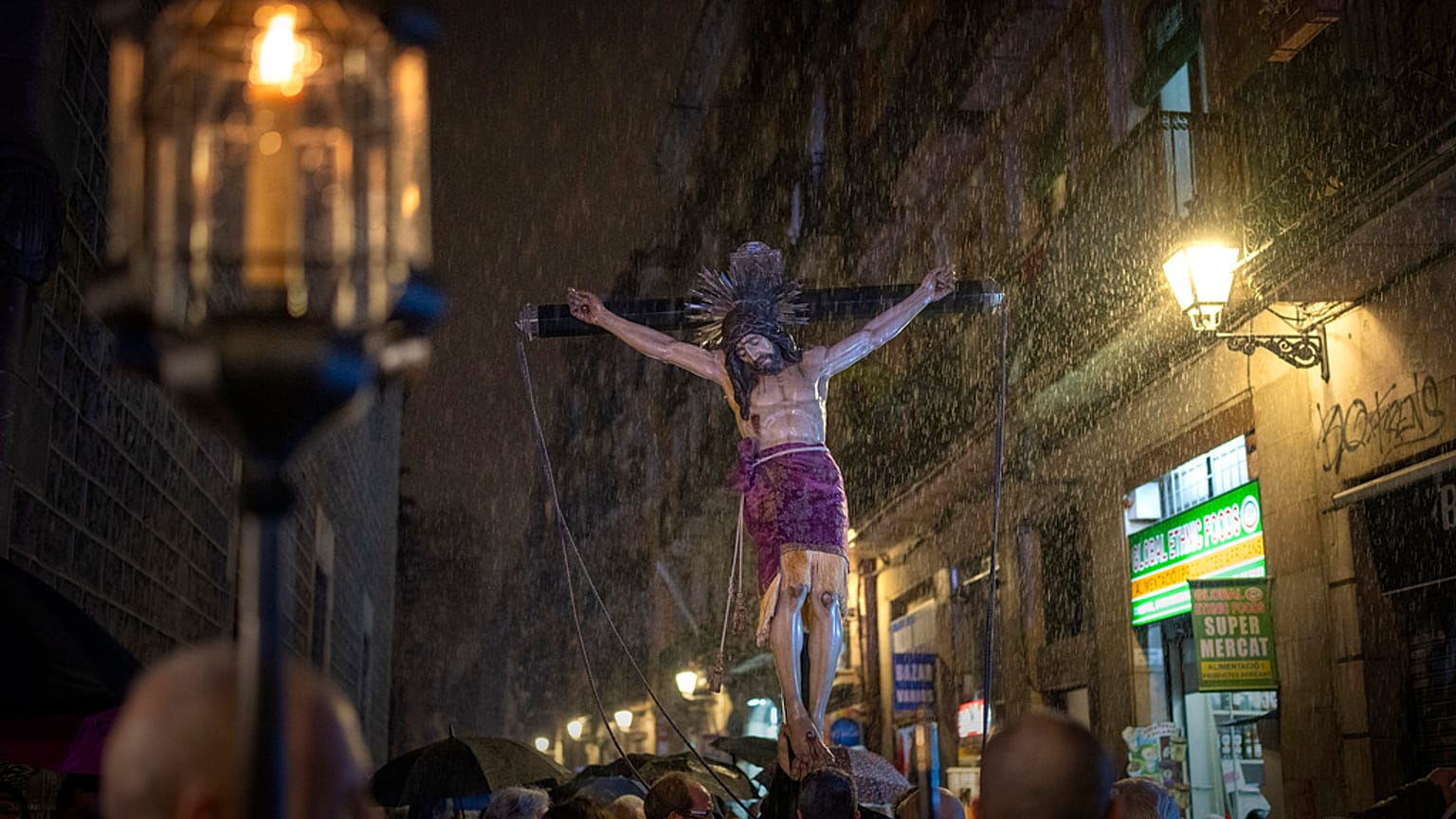 A procession in drought-stricken Barcelona last Saturday (9 March) after nine days of praying for rain. The EU is looking for a policy response to such climate extremes. 
