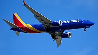 A Southwest airlines plane lands at Sarasota International Airport in Sarasota, Fla., on Monday, February 9, 2024 (AP Photo/Gene J. Puskar)