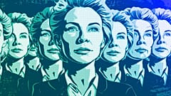 Deepfake clones of European Commission President Ursula von der Leyen, illustration