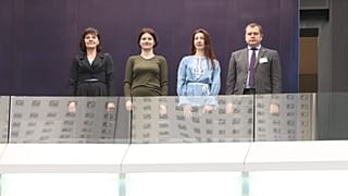 Az Európai Parlamentben is téma volt az elrabolt ukrán gyermekek ügye. A képen balról a második a cikkünkben is szereplő Valerija Halics.