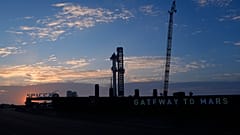 Nave Starship de Space X lista para el despegue este jueves.