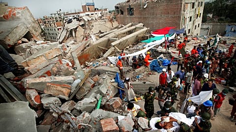 A garment factory near Dhaka, Bangladesh, collapsed in 2013