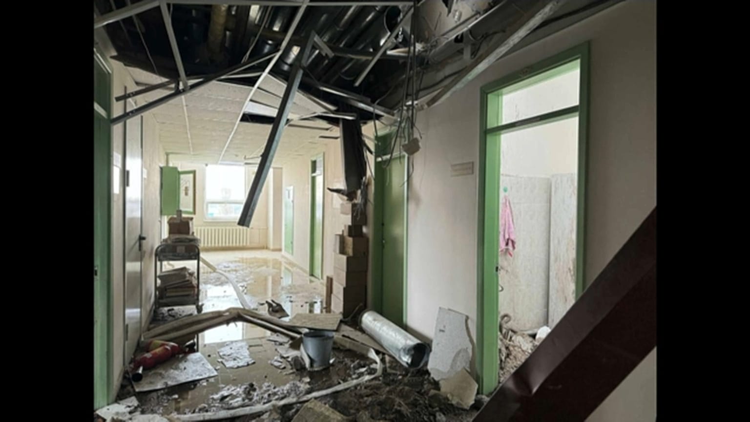 Destrozos por el ataque en Bélgorod