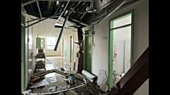 Destrozos por el ataque en Bélgorod