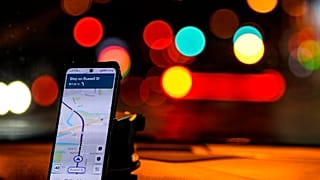 A Lyft driver takes a customer to the airport, Monday, Jan. 29, 2024, in Baltimore. (AP Photo/Mike Stewart)