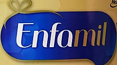 This June 8, 2015 photo shows the logo for Enfamil, in Monroe, Mich.