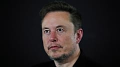 Tesla and SpaceX's CEO Elon Musk looks on, during an in-conversation event with Britain's Prime Minister Rishi Sunak at Lancaster House in London.