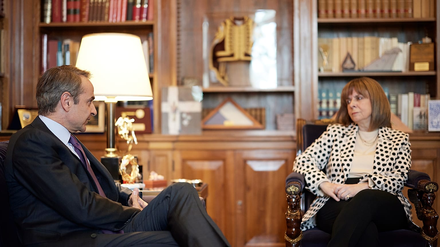 Κυριάκος Μητσοτάκης και Κατερίνα Σακελλαροπούλου