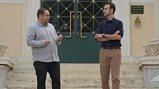 Ο Γιάννης Καράγιωργας με τον Αδριανό Γολέμη