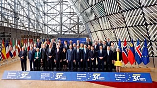 Les dirigeants de l'Union européenne et de l'Espace économique européen réunis au sommet de l'UE à Bruxelles, vendredi 22 mars 2024.