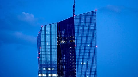 The European Central Bank (ECB) is pictured in Frankfurt, Germany, Tuesday, May 23, 2023. 