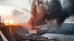 Massive Angriffe Russlands auf die Infrastruktur der Ukraine - wie hier am Dnepr-Staudamm