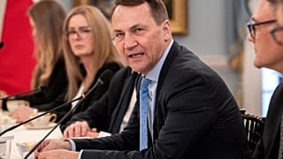 Le ministre polonais des Affaires étrangères Radoslaw Sikorski lors d'un déplacement à Washington, Etats-Unis, le lundi 26 février 2024.