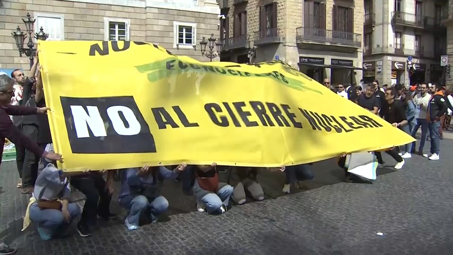 Concentración organizada el sábado por la asociación Econucleares en Barcelona