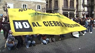 Concentración organizada el sábado por la asociación Econucleares en Barcelona