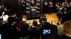 Ivan Korcok se dirige a los medios el sábado 23 de marzo de 2024 en Bratislava (Eslovaquia)