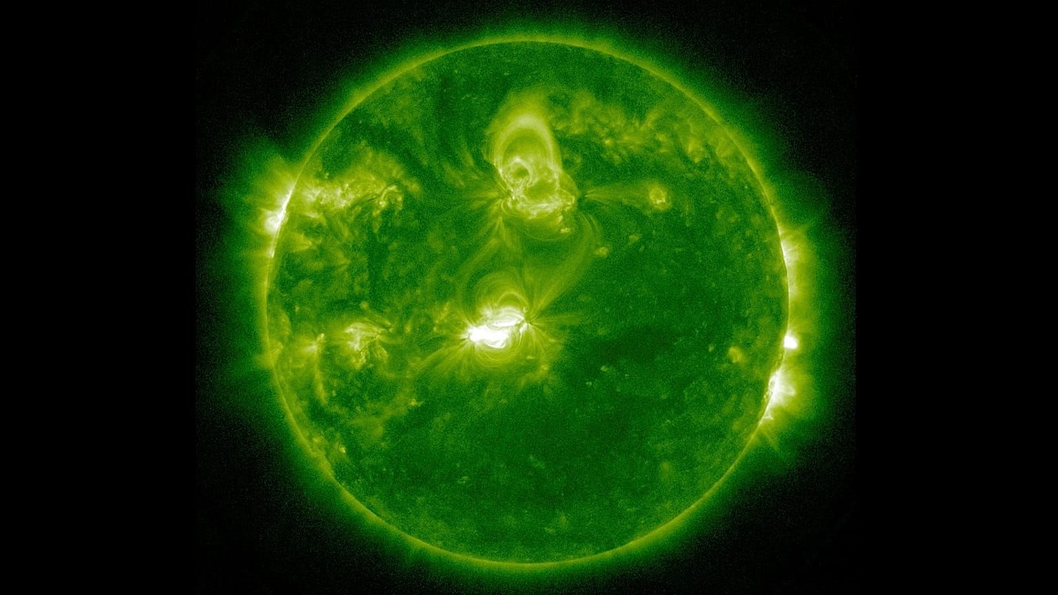 Dieses von der NASA zur Verfügung gestellte Bild zeigt die Sonne aus der Perspektive des Satelliten Solar Dynamics Observatory (SDO) am Samstag, den 23. März 2024.