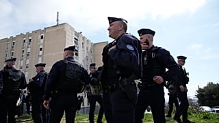 French police forces in Marseille southern France last week as part of the first round of the anti-drug operation.