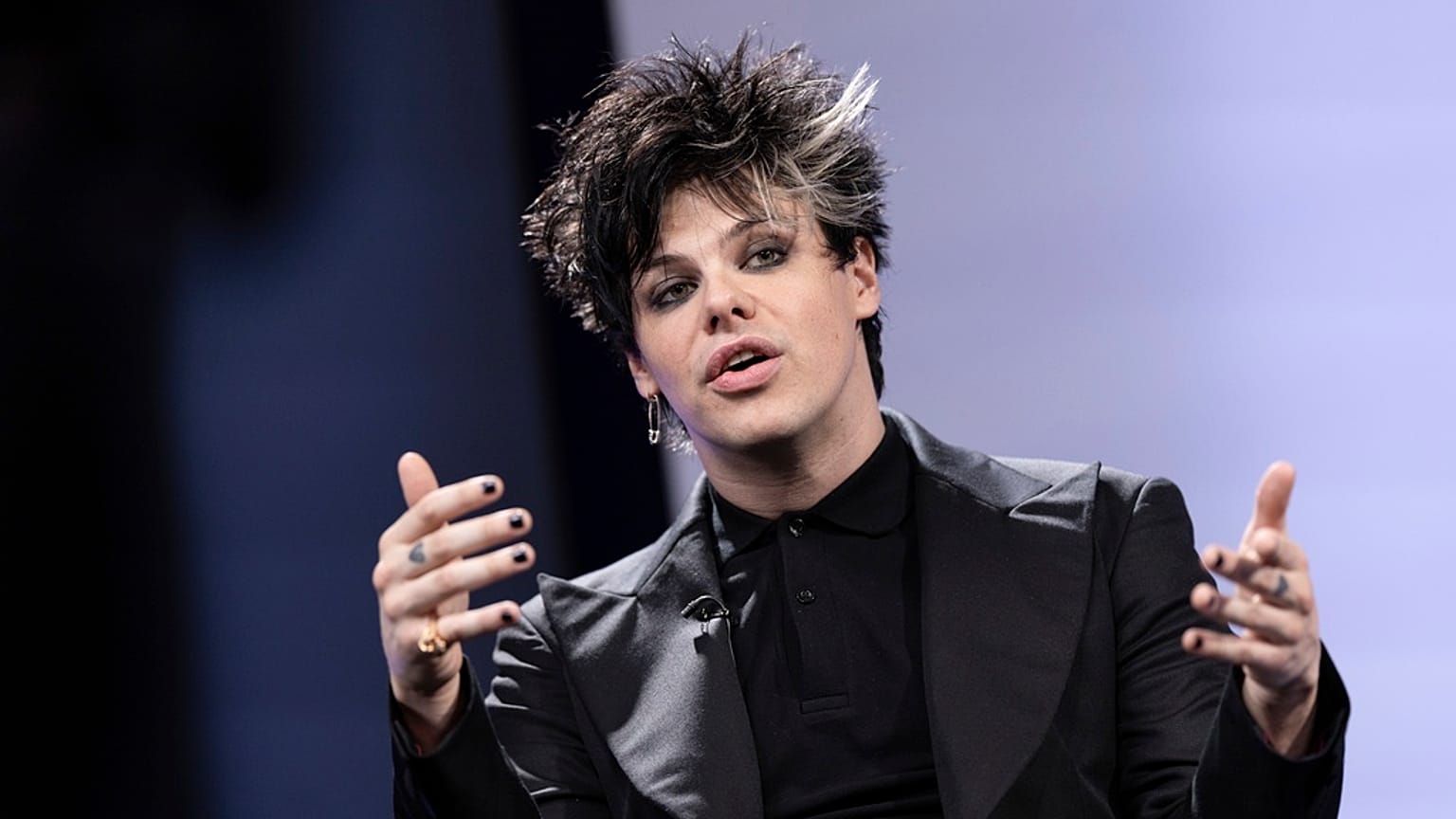 Yungblud is interviewed in by the Associated Press in London, Tuesday, 19 March 2024.