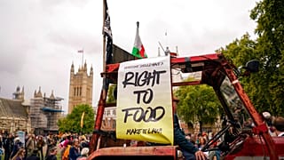 İngiliz çiftçilerin Londra'daki protestosu