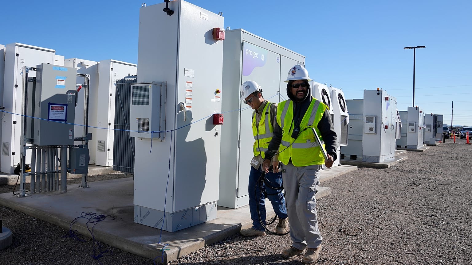 A battery storage facility.