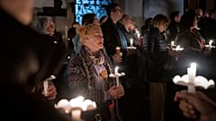 Faithful pray as they take part in a pro-life march in Zagreb, Croatia, March 15, 2024.