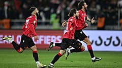 Das georgische Fußballteam.