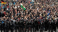 Chemnitz kentinde aşırı sağcıların gösterisi 