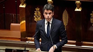 FILE - France's Prime Minister Gabriel Attal delivers a speech at the National Assembly, in Paris, Tuesday, March 12, 2024. 
