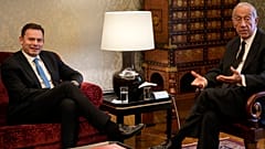 Presidente da República, Marcelo Rebelo de Sousa, e primeiro-ministro indigitado, Luís Montenegro