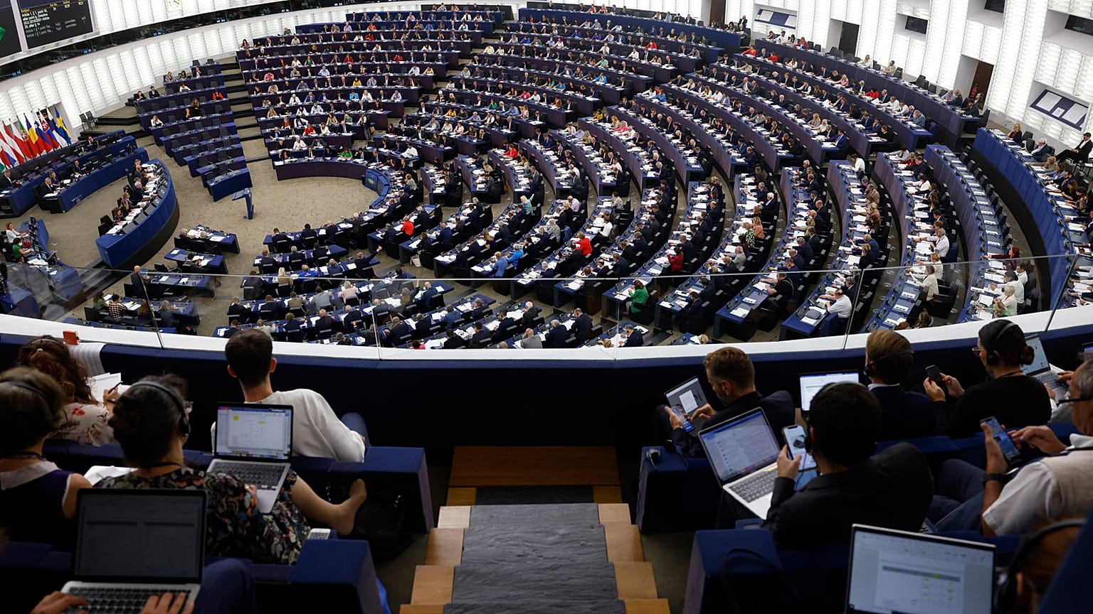 O Parlamento Europeu em Estrasburgo