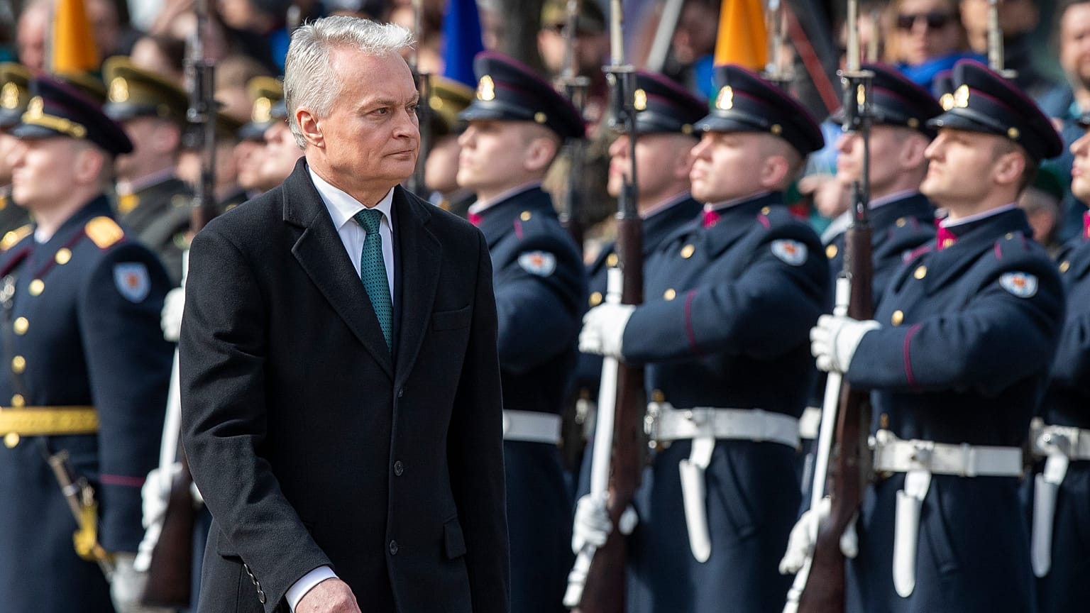 El presidente lituano, Gitanas Nauseda, en una celebración del vigésimo aniversario de la membresía de Lituania en la OTAN en Vilna, Lituania, el viernes 29 de marzo de 2024