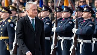 El presidente lituano, Gitanas Nauseda, en una celebración del vigésimo aniversario de la membresía de Lituania en la OTAN en Vilna, Lituania, el viernes 29 de marzo de 2024