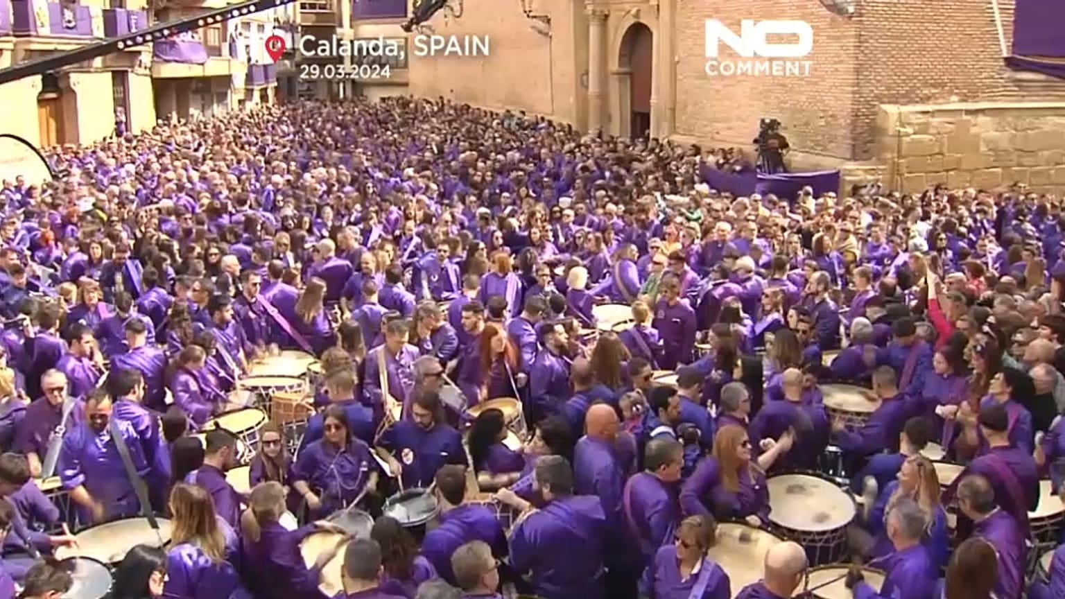 Tambores en Calanda en Semana Santa.
