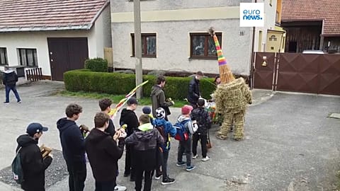 'Burning judas' Easter procession.