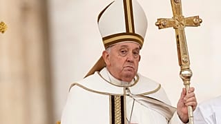 Pope Francis celebrates Easter mass in St. Peter's Square at the Vatican, Sunday, March 31, 2024. 
