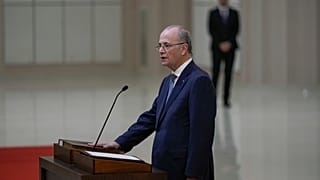 رئيس الوزارء الفلسطيني الجديد محمد مصطفى واعضاء حكومته يؤدون اليمين أمام الرئيس محمود عباس. رام الله 2024/03/31