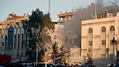 Az itáni nagykövetség konzulátusi szárnya az izraeli csapás után